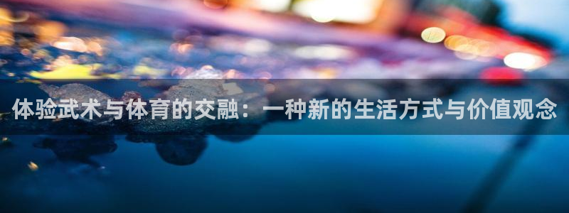 杏运2代理注册：体验武术与体育的交融：一种新的生活方式与价值观念